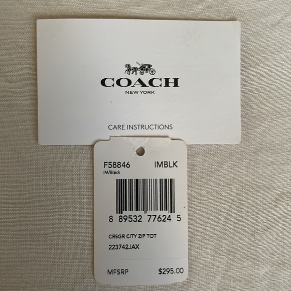 🖤✨NWT✨New Coach City Zip Tote Bag in Black - NWT 🖤 - Picture 13 of 13